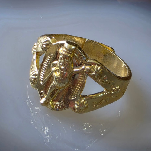 Vintage Planters Mr. Peanut Gold Tone Adjustable Ring Premium Cracker Jack Promo