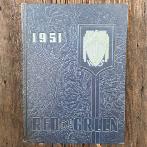 1951 Red and Green - Jamestown High School Yearbook Vintage Rough Jamestown, NY