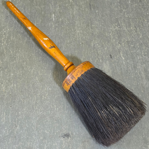 Vintage Painters Duster Brush Turned Wood Handle Horsehair 10 XX Paintbrush Tool