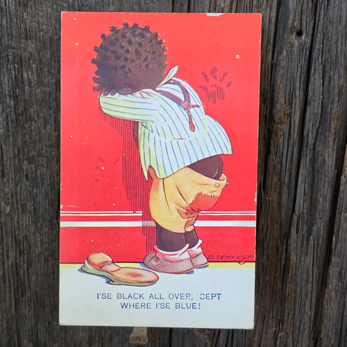 Vintage Bamforth Black Americana Postcard Douglas Tempest Comic Unposted 13553