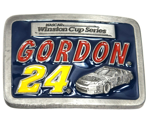 Vintage 1998 American Legends Foundry Jeff Gordon NASCAR Enameled Belt Buckle