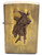 1992 Unfired Brass Zippo Marlboro Wild West Cigarette Lighter & Box Cowboy "JAP"