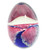 1991 Glass Eye Studio Purple Passion Flower Dichroic Egg Paperweight Art Glass