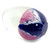 1991 Glass Eye Studio Purple Passion Flower Dichroic Egg Paperweight Art Glass