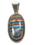 Garrison Boyd Navajo Sterling Silver Native American Necklace Pendant Stripe Gem