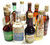 Lot of 12 Vintage Sealed Glass Mini Bottles Assorted Liqueurs Liquor Nips Variety