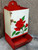 Shabby Vintage Mid-Century Tin Wall Mount Kitchen Match Holder Match Box Rose