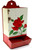 Shabby Vintage Mid-Century Tin Wall Mount Kitchen Match Holder Match Box Rose
