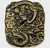 1974 Vintage Bergamot Brass Works Oriental Asian Dragon Chinoiserie Belt Buckle