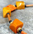 Antique 1930s Art Deco Orange Butterscotch Bakelite Chunk Necklace Beads Catalin