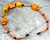 Antique 1930s Art Deco Orange Butterscotch Bakelite Chunk Necklace Beads Catalin