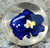 Vintage Tarax Infinity Lucite Paperweight Acrylic Encased Purple Flower Canada