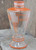 Vintage Art Deco Glass Decanter w/ Hand Painted Pinstriping & Etched Decorations
