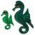 Pair of Cool Retro Mid-Century 1960's Era Lucite Seahorse Wall Decorations Art