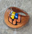 Funky Retro Geometric Clear Lucite Ring Hand Painted Abstract Decorations Sz 6