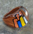 Funky Retro Geometric Clear Lucite Ring Hand Painted Abstract Decorations Sz 6