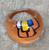 Funky Retro Geometric Clear Lucite Ring Hand Painted Abstract Decorations Sz 6