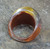 Funky Retro Geometric Clear Lucite Ring Hand Painted Abstract Decorations Sz 6