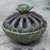 Vintage Vantines Cast Iron 2 Piece Onionform Footed Incense Burner Bronze Finish