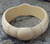 Antique Old Handmade Carved Ivory Wide Bangle Bracelet Estate Jewelry