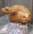 Vintage Hand-Carved Frog Folk Art Wood Burl Carving Natural Sculpture