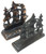 Pair of Cast Iron Old Ironsides Bookends with Bronze Finish Ship Boat Book Ends