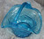 Vintage Handmade EOD End of the Day Art Glass Handmade Blue Glass Basket