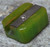 1930's Vintage Green with Butterscotch Swirls Bakelite Catalin Pencil Sharpener