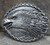 1993 Vintage Ege Screaming Eagle Head Pewter Tone Belt Buckle Rope Twist Border