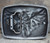 Vintage Stylized Abstract Rising Phoenix Fire Bird Pewter Tone Belt Buckle