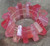 Big Chunky Retro Vintage Pink Lucite Stretch Bracelet Acrylic Triangle Links