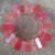Big Chunky Retro Vintage Pink Lucite Stretch Bracelet Acrylic Triangle Links
