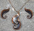 Vintage Copper Bell Stylized Leaf Clip-On Earrings Necklace Pendant Jewelry Set