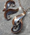 Vintage Copper Bell Stylized Leaf Clip-On Earrings Necklace Pendant Jewelry Set
