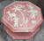 Scarce Vintage Pink Incolay Jewelry Box Sankyo Music Box Movement Novelty Scene