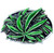 Vintage Enameled Marijuana Leaves Cannabis Leaf Themed Hippie Belt Buckle