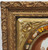 Pair Antique Victorian Gilt Gesso Photo Frames Couple Thick Glass Abalone Mattte