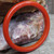 Antique Reddish Orange Thin Bakelite Bangle Estate Jewelry Bracelet
