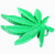 Vintage Enameled Aluminum Figural Marijuana Cannabis Leaf Shaped Belt Buckle
