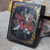 Antique Tintype Photograph Young Woman in Gloves Hand-Painted Lacquer Full Case