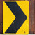 Vintage Retired Chevron Turn Caution Arrow Street Sign Traffic PA Road PennDOT