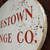 Vintage Oval Jamestown Lounge Co. Furniture Advertising Sign Hand-Lettered
