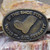 Vintage L.I. Leather Advertising Belt Buckle If the Shoe Fits, Wear It Repair It