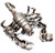 Vintage Articulated Figural Scorpion Sterling Silver Necklace Pendant Jewelry