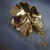 Vintage Monet Gold Tone Figural Full Bloom Rose Bud Flower Estate Brooch Pin