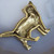 Vintage Retro Metropolitan Museum of Art Gold Tone Kitty Cat Figural Brooch Pin