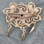 Vintage Gold Plated Ornate Rhinestone Encircled Cameo Brooch w/ Dangles Pin