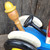 Vintage Mid-Century Playskool Wooden Take Apart Toy Farm Tractor w/ Tools Wood