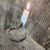 Rough Old Sticking Tommy Steel Coal Mining Candle Holder Mining Light Lamp