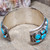 Vintage Spencer Sterling Silver Navajo Native American Turquoise Cuff Bracelet